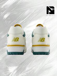 New Balance 550 Green Mustard-Men's Lifestyle Sneakers – Shose For Man-Vintage-Spring & Summer-Inspired Running Shoes, Shock-Absorbing Comfort, Gym To Streetwear Casual Wear-Easter Gift–BB550VRA - Trắng/Xanh lá/Mù tạt - Xem 5