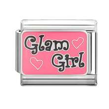 1件套模块化滴油DIY意式手链，饰有文字、爱心、花朵元素，适合作为派对礼物送给朋友/情侣，适用于圣诞节、新年、万圣节、情人节等节日，设计精美，不锈钢材质。 - M288073 - 查看 17