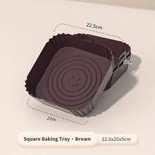 1/2pcs Silicone Air Fryer Baking Mat. High Heat Resistant Silicone, Steamer Pad For Baking Cakes, Solves Cleaning Hassle, Perfect Slouchy Solution - Multicolor - View 9