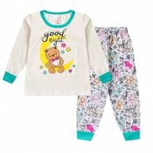 2-Piece Girls' Winter Pajamas, Ages 2-14, Long-Sleeved Sleepwear - 1 Top And 1 Pants - 米色 2 - 查看 5