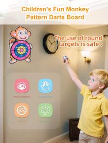 Large Double-Sided Dart Board For Kids, A Fun Party Game Toy With Sticky Balls And Darts! Includes 8 Sticky Balls For Kids' Ball Games, Suitable For Indoor/Outdoor/Garden/Board Games And Fun Party Activities. Perfect Birthday Gift For Boys And Girls Aged 3-12, Also Great For Christmas And Halloween! - Multicolor - View 9