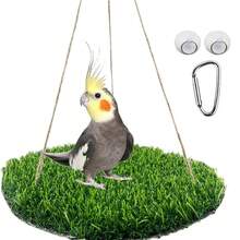 1 Large, Medium, And Small Parrot, Squirrel, And Hamster Pet Grass Hammock Climbing Toy - Multicolor - View 3