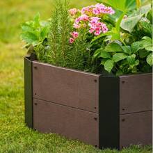 Hexagon Raised Garden Bed Kit, 6-Panel Wood Look Planter Box for Indoor & Outdoor Use, 11.8 Inches Deep Large Herb & Vegetable Grow Bed for Patio, Balcony, Yard - 80*80*30cm - Ver 3