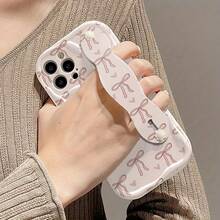 1 件装时尚蝴蝶结印花加厚防震手机壳，带支架，兼容苹果及苹果 Series 手机 - 彩色 - 查看 5