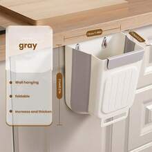Foldable Trash Can For Home Kitchen Cabinet, Hanging Waste Storage. - white - 查看 3