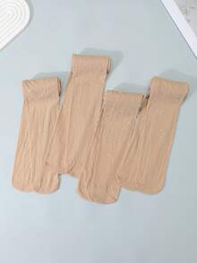 4 pares de medias con brillos y rhinestones nude para niñas, medias de baile - Multicolor - Ver 10
