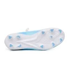 Giày bóng đá/bóng bầu dục chuyên nghiệp đinh dài, chất liệu tổng hợp, buộc dây. - Trắng/Xanh nhạt - Xem 5