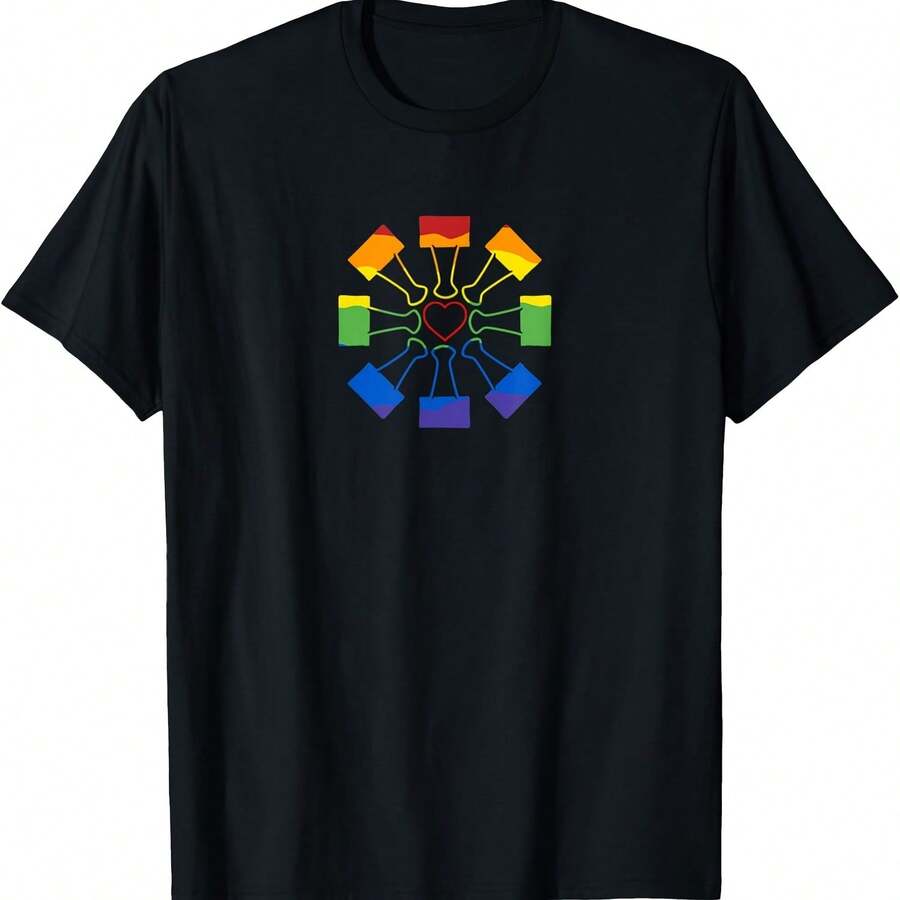 Awesome Shir Now - Binder Clip Love T-Shirt - Negro 1 - Ver 1