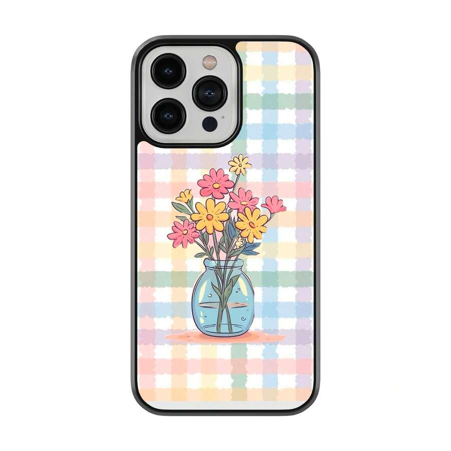 Funda para Celular todos Flores Colores Arte Jarron Cuadros - Negro - Ver 1