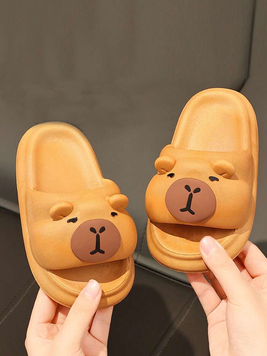 Dép trẻ em, dép đi trong nhà chống trượt hình chuột lang nước hoạt hình cho bé trai/bé gái, mẫu mới mùa hè cho trẻ nhỏ. - màu nâu - Xem 1
