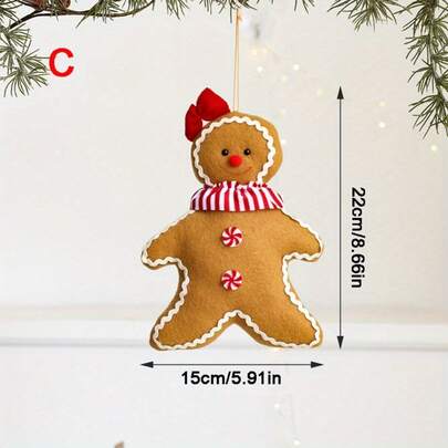 Christmas Tree Cute Gingerbread Man Xmas Tree Hanging Ornament Party Home Decor