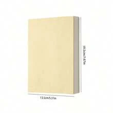 1本高品质复古牛皮纸笔记本 - 184张/368页，空白素描本，极简风格，时尚日记本，学生笔记本 - 空白的 - 查看 7