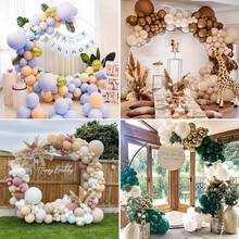 2M Round Hoop Balloon Arch Backdrop Flower Gold Display Stand Frame Wedding New - Gold - View 6