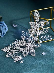 1pc Elegant Handmade Bridal Headband, Fashion Women Hair Accessories, Wedding Party Photography Daily Wear - Multicolor - View 11