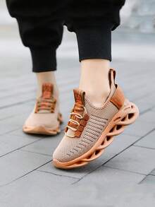 Low-Top Breathable Mesh Lightweight Outdoor Children Sports Running Shoes - Brown - View 3