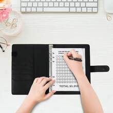 100个信封挑战活页夹，储蓄挑战活页夹，预算活页夹，带现金信封，资金整理系统 - 彩色 - 查看 1