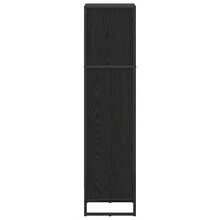 vidaXL Bücherregal Schwarz Eichen-Optik 80 x 30 x 155 cm Holzwerkstoff - Schwarz - Übersicht 6