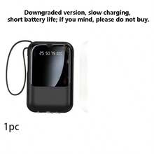 2026新款快充移动电源，内置充电线，10000mAh迷你移动电源，5W-20W快充，超薄便携，带LED显示屏，小巧外置电池组，适用于手机充电，附带充电线，大容量，适用于多种电子设备，情人节礼物 - power bank - 查看 8