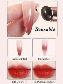 Nail Art Silicone Brush Reusable Mirror Powder Pigment Applying Manicure Tool Gradient Effect Nail Arts Silicone Applicator - Multicolor - View 8