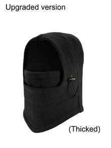 Winter Windproof Thick Warm Hat With Fleece Face , Unisex, Windproof Breathable Adjustable, Outdoor Sports Solid Color Multifunctional Balaclava, Soft Warm Cycling Face Cap, Suitable For Daily Activities, Such As Snowboarding, Skiing, Etc. - Multicolor - View 16