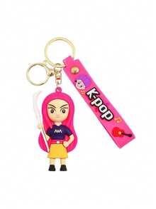 1个新款K-POP女巫组合钥匙扣挂件，卡通动漫高品质包包配饰，节日礼物 - 彩色 - 查看 11