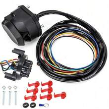 Universal Elektrosatz 7 polig Kabelsatz AHK Anhängerkupplung Anhänger E-Satz Anhängersteckdose Kabelsatz - 1 Satz - Übersicht 1