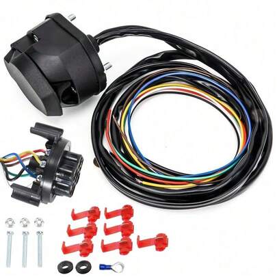 Universal Elektrosatz 7 polig Kabelsatz AHK Anhängerkupplung Anhänger E-Satz Anhängersteckdose Kabelsatz