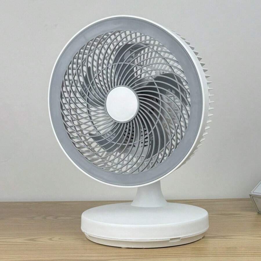 Ventilador De Escritorio Mini Portátil Con Oscilación Potente Para Hogar Oficina Dormitorio Estudiantes Uso Diario En Verano - Blanco - Ver 1
