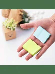 300Pcs Colorful Fluorescent Wood Sticky Notes - Highlighting Class Points, Office Reminders & Word Learning - Multicolor - View 2