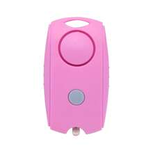 1个迷你ABS材质挤压式紧急报警器，带指示灯，黑色/粉色/灰色，夹式设计，自卫报警器，适用于女性、老人、学生和其他需要个人安全的人士 - 粉色 - 查看 13