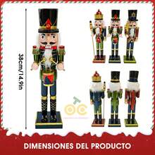 Cascanueces CláSico, DecoracióN NavideñA Cascanueces, Cascanueces De Madera, Cascanueces De Madera Estilo Rey, DecoracióN De Pinza De Nuez, DecoracióN NavideñA, Conjunto De DecoracióN De Cascanueces, Personaje De Cascanueces, DecoracióN De Escritorio Para Fiesta NavideñA, DecoracióN De Personaje De Soldado Cascanueces, DecoracióN NavideñA Artesanal, DecoracióN De AccióN De Gracias, DecoracióN De HabitacióN, DecoracióN Del Hogar, Regalos De Navidad, Decoraciones NavideñAs, Decoraciones NavideñAs De Invierno - 3pcs - Ver 2