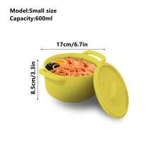 1pc Silicone Multifunctional Steamer, Can Be Used As Microwave Oven Or Lunch Box, Silicone Dual Handles Can Withstand High Temperatures In Contact With Food, Available In Various Colors And Sizes - Multicolor - View 9