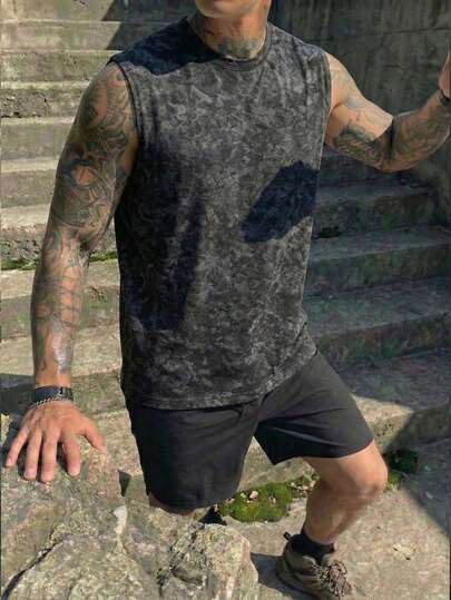 Men's Casual Loose Fit Sports Tank Top, Comfortable And Suitable For Outdoor Activities And Daily Casual Wear