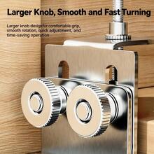 FILIAL MIN Multifunctional Woodworking Cabinet Door Installer Adjuster, Stainless Steel Adjustable Cabinet Door Installer, Suitable For Woodworking - A - View 3