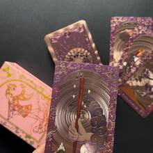 Classic Starry Violet Tarot Card Gift Set - 78 Lavender Tarot Cards, Elegant Tarot Deck For Beginners, Includes English Tarot Card Guidebook, Fortune Telling, Divination, Oracle Cards, Christmas, Halloween, Thanksgiving Gift, 4.7in*2.8in (12cm*7cm) - 彩色 - 查看 7