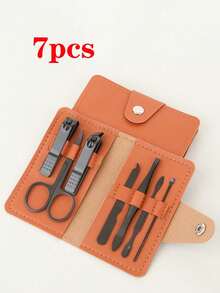 4/7件套美甲套装，旅行美甲工具套装，男女通用指甲钳，专业指甲剪套装 - 彩色 - 查看 15