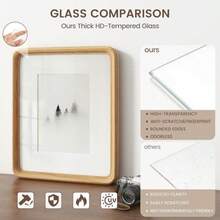 Picture Frames Set 4x6 Picture Frame USA-Sourced  Oak Wood Poto Frame Wit Tempered Glass Anrafted Rounded Corner 4 X 6 Wooden Frame Matted To 3.5x5 Potos  Or Tabletop Display - Gỗ sồi nguồn gốc từ Hoa Kỳ - Xem 6