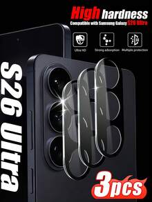 Mr. War Gorilla 3片裝 絲印黑框鋼化玻璃鏡頭保護貼，適用三星最新 S26 Ultra 系列，超清晰無損拍照品質，全覆蓋、防指紋、防摔、防刮、無氣泡，相容 Fold 8/Fold 8 Ultra/Flip 8/S26/S25/S24/S23/S22/S21/S20/S25FE/S24FE/S23FE/S21FE/A17/A16/A15/Z FOLD 7/Z FOLD 6/Z 及其他系列 - 黑色 - 查看 28