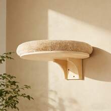 Wall-Mounted Cat Perch, Solid Wood Cat Hammock With Soft Cushion, Max Load 12kg (26lb) - one-size - View 5