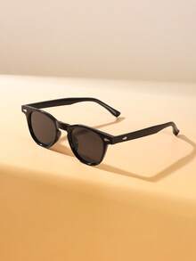 一副女士复古几何框眼镜，实用时尚街头风，附赠眼镜盒 - 彩色 - 查看 3