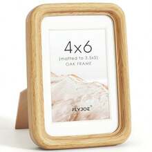 Picture Frames Set 4x6 Picture Frame USA-Sourced  Oak Wood Poto Frame Wit Tempered Glass Anrafted Rounded Corner 4 X 6 Wooden Frame Matted To 3.5x5 Potos  Or Tabletop Display - Gỗ sồi nguồn gốc từ Hoa Kỳ - Xem 1