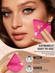 12PCS Makeup Tools Set Including:12PCS Triangle Powder Puffs - Multicolor - View 8