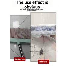 50/100pcs Disposable Broom Dust Cover, Non-Woven Fabric Household Sweeping Cleaning Wipe For Floor Hair Debris Removal, Reusable Slouchy Dust Cleaner, Static Electricity Duster Sleeves, Disposable Dust Bags - Disposable Broom Covers - View 2