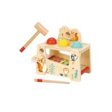 Banco Musical Multifuncional de Madera para s Juguete Educativo con Xilófono de 8 Notas y Martillo Diseño de Animales del Bosque-038 - como en la foto - Ver 7