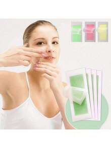 10片装面部脱毛蜡纸，适用于所有肤质，快速无痛脱毛套装 - 升級款 - 查看 2