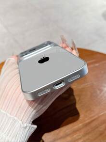 苹果图案 1 件装 新款简约黑色苹果标志 奢华大窗口钢化玻璃镜头保护手机壳 兼容 17/17Pro/17ProMax/17Air/16/16Pro/16ProMax/16Plus/15/15Plus/15Pro/15ProMax/14/14Plus/14Pro/14ProMax/13/13Pro/13ProMax/12/12Pro/12ProMax/11/11ProMax，磨砂防摔，全覆盖金属漆高级保护壳 - 彩色 - 查看 8