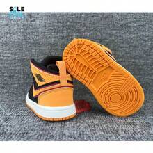 Air JORDAN AJ1 MID SE_BLACK ORANGE WHITE Shoes FJ4926-008 - 黃色 - 查看 4