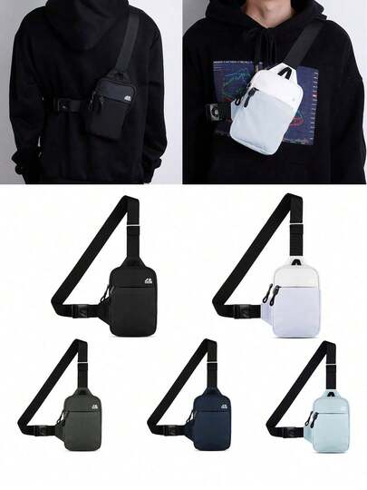 1个迷你防水手机胸包，户外运动健身单肩斜挎包