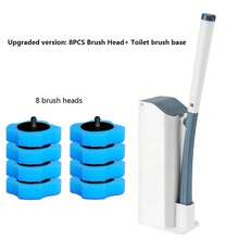 Recambios desechables de cepillo de baño con agente de limpieza incorporado, limpieza integral para el inodoro, juego de cepillo de limpieza montado en la pared del baño - Multicolor - Ver 17