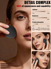 Eid Al-Fitr 17pcs Full Makeup Brush Set, Including 10 Soft Makeup Brushes-Such As A Translucent Powder Brush, Highlighter Brush, Foundation Brush, Nose Contour Brush, Eyeshadow Brush, Eyebrow Brush, Lip Brush, And Detail Brush-Plus 1 Travel Waterproof Makeup Bag, 3 Triangular Powder Puffs, And 3 Liquid Beauty Eggs; Ideal For Beginners, Professional Makeup Artists, And Novice Beauty Practice Scenarios - Black - View 3